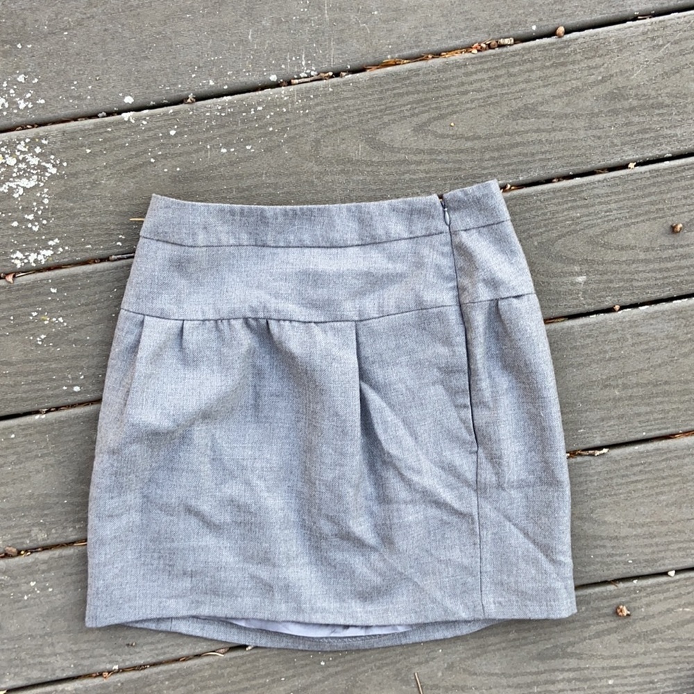 Loft Gray Wool mini skirt